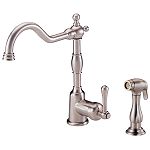 Danze Opulence Single Handle Kitchen Faucet with Spray - Stainless Steel Best Price