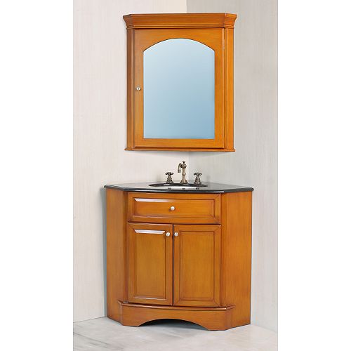 Stufurhome 40 Marcia Single Sink Vanity With Black Galaxy Granite Top - GM-6122-40-BG Best Price