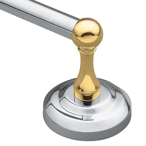 Creative Specialties Brighton 24 inch Towel Bar - Chrome/Polished Brass