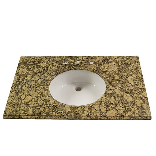 Vintage Stone 22x31 Giallo Fiorita Granite 8 center - 223152 Best Price