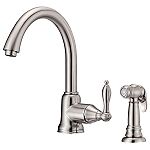 Danze Fairmont Single Handle Kitchen Faucet With Side Spray - Stainless Steel Best Price