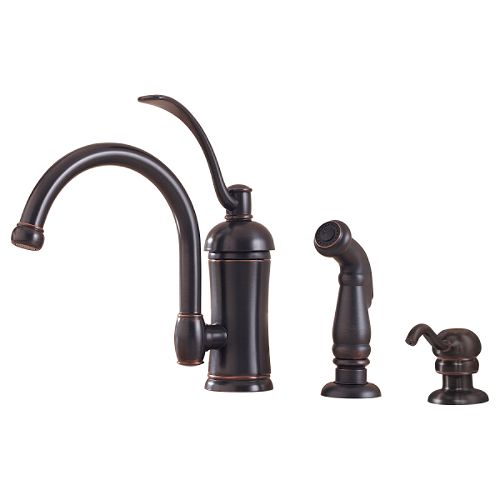 Price Pfister Amherst Single Kitchen Faucet w/Side Spray and Soap Dispenser - Tuscan Bronze - 034-PHAY Best Price