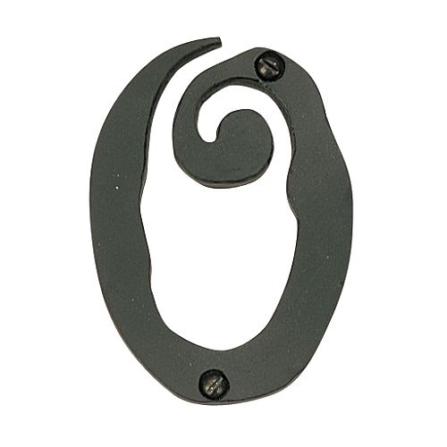 Atlas Homewares 5-1/2 in. Scroll House Numbe 0 - Black - SCN0L-BL Best Price