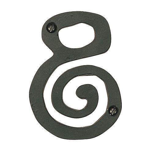 Atlas Homewares 5-1/2 in. Scroll House Number 8 - Black - SCN8L-BL Best Price