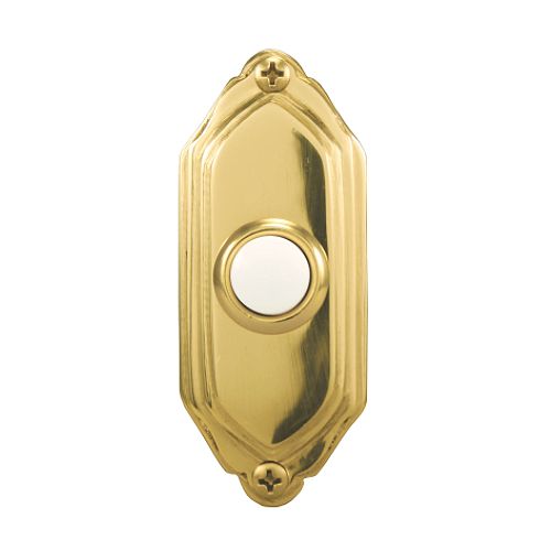 Heath Zenith Recessed Mount Push Button - Brass - 853-B Best Price