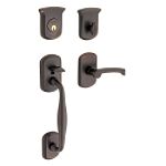 Baldwin Hardware Tahoe Handleset with Lever - Distressed Oil Rubbed Bronze Best Price