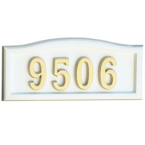 Gaines SoftCurve Address Plaque White - HM-SCWH Best Price