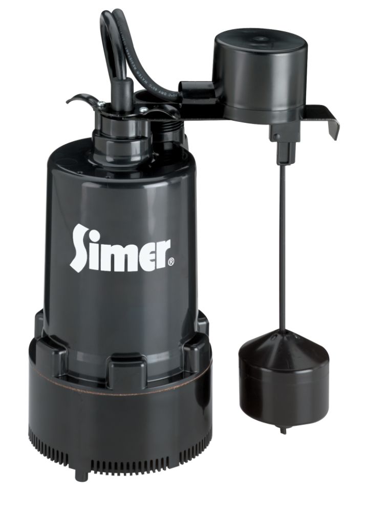 Simer 1/3 hp Submersible Sump Pump