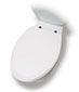Decorated Elongated Toilet Seat - White