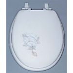 Centoco Summer Rose Embroidered Soft Vinyl Toilet Seat by Sitoa Corporation