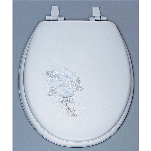 Centoco Summer Rose Embroidered Soft Vinyl Toilet Seat 