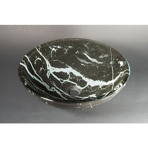 Bionic Products Black/White Marble Vessel Bowl - E606 Best Price