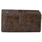 Buxton Braided Tab Superwallet - Crocodile