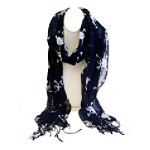 Black Skull Oblong Scarf