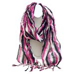 Cul-De-Sac Striped Scarf with Gold Lurex
