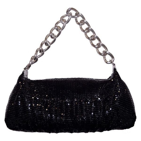 La Regale Mesh Hobo with Chain