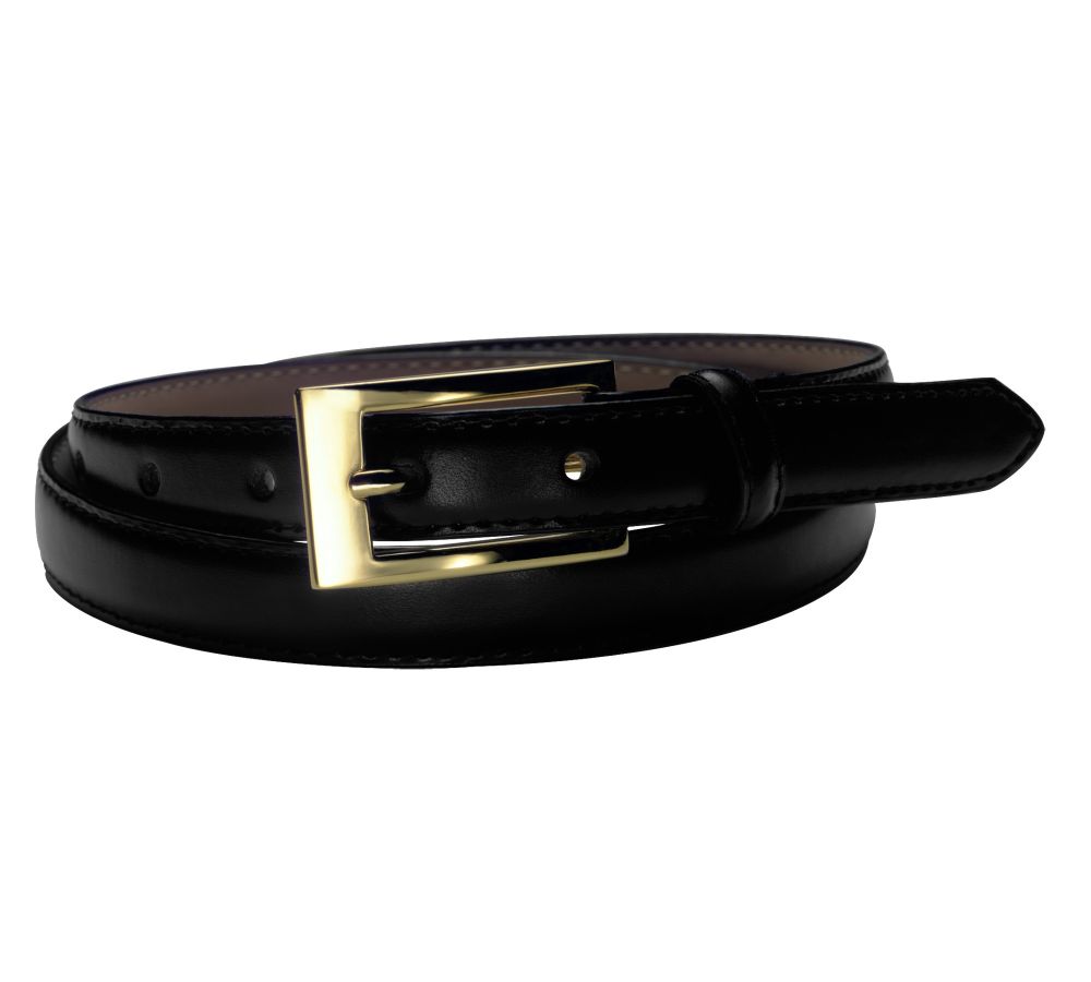 Relic Dress Belt with Gold Elongated Buckle