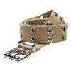 Double Prong Belt with Double Grommets and Silver Buckle