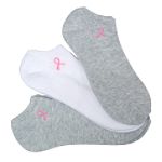 Breast Cancer Awareness 3 Pack No Show Sock