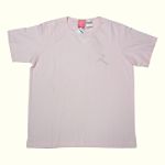 Breast Cancer Awareness Pink Ribbon Embroidered Ladies Tee