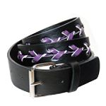 LuLu Black Strap with Purple Woven Center