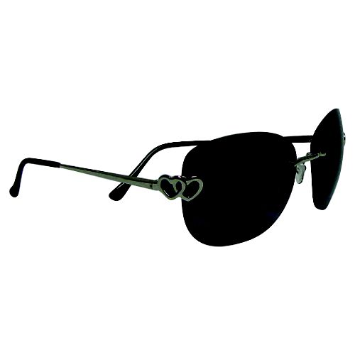 Xclusive Rimless Sunglass With Heart Temple