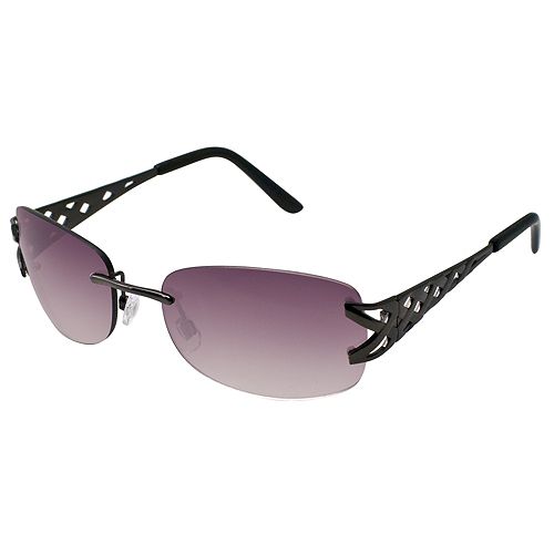Bella Vita Basketweave Rimless Sunglass