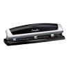 Adjustable Soft Grip 2-3 Hole Punch,10 Sheet Cap., BK/Silver