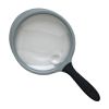 Round Magnifier, 2x Magnifier With 4x Inset, 5" Size, Black