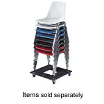 Safco Stacking Chair Cart, 23"WX23"DX4-1/2"H,Black