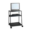 AV Wide Body Cart, 32"Wx28"Dx44"H, Black