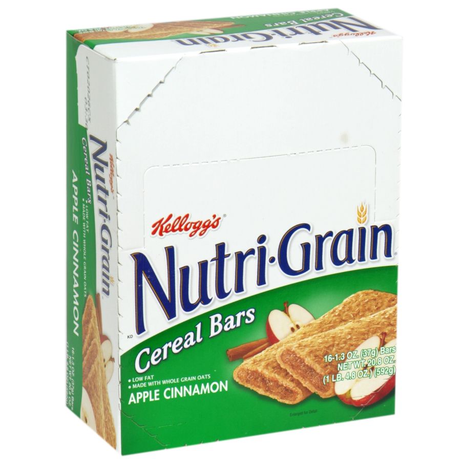Keebler Nutrigrain Cereal Bars,1.3 oz.,Calcium,16/PK,Apple Cinnamon