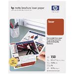 Hewlett-Packard Brochure &amp; Flyer Paper, Matte, 8-1/2"x11", 100 EA/PK, White