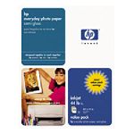Hewlett-Packard Everyday Photo Paper, Semi Gloss, 44lb., White
