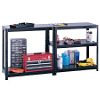 Steel Shelving,1000 lb Cap,36-1/2"x18-1/4"x72"/72x18"x36",BK