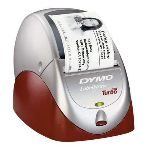Dymo Labelwriter 330 Turbo Printer, Silver/Maroon