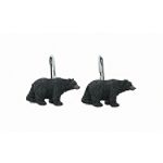 Blonder Home Black Bear Lodge Set of 12 Shower Curtain Hooks