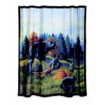 Blonder Home Black Bear Lodge Shower Curtain