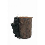 Blonder Home Black Bear Lodge Wastepaper Basket