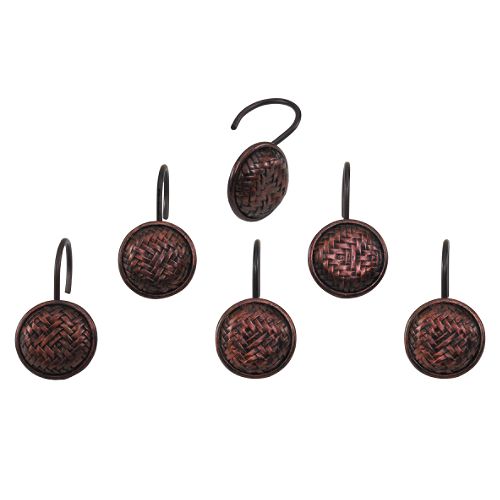 Bahia Truffle Shower Curtain Hooks