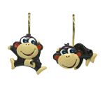 Colormate Monkey Nation Shower Curtain Rings
