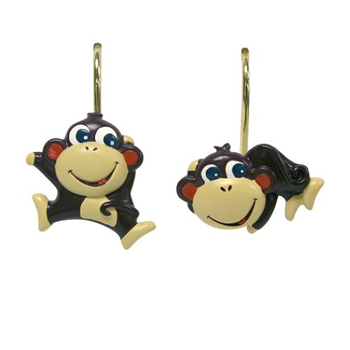 Colormate Monkey Nation Shower Curtain Rings
