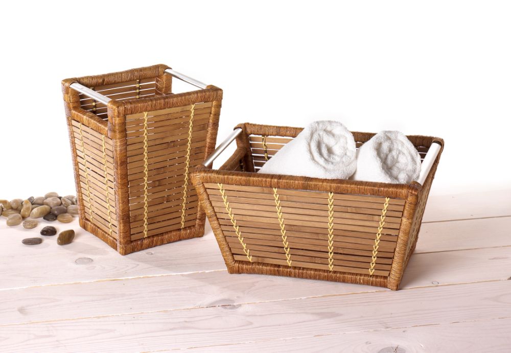 Creative Bath Bamboo Waste Basket