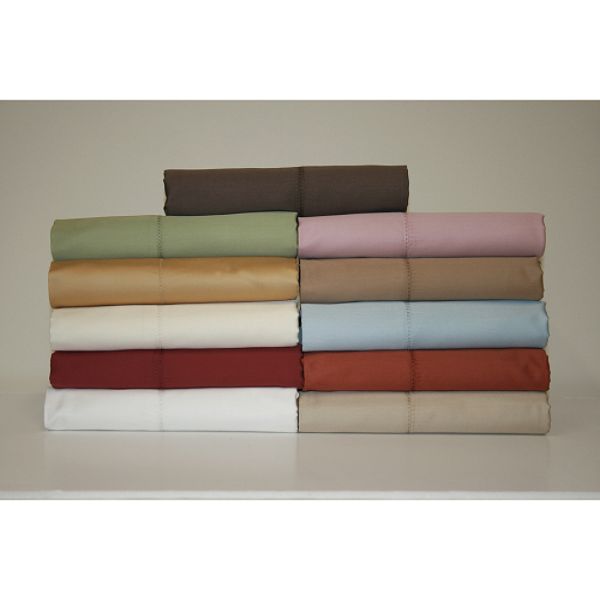 King Woven Sateen 400Tc Hemstitch Pillow Case Pair