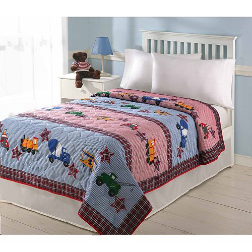 Colormate Kids Great Price Trucks Twin Quilt
