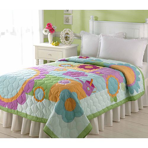 Colormate Kids Great Price Spring Garden Twin Quilt