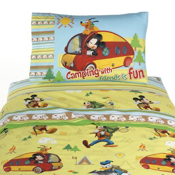 Disney Mickey Mouse Camping Buddies Twin Sheet Set