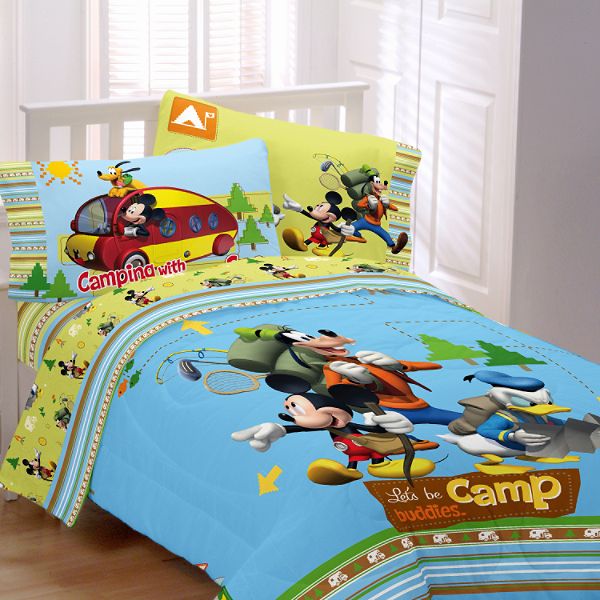 Disney Mickey Mouse Camping Buddies Twin Comforter