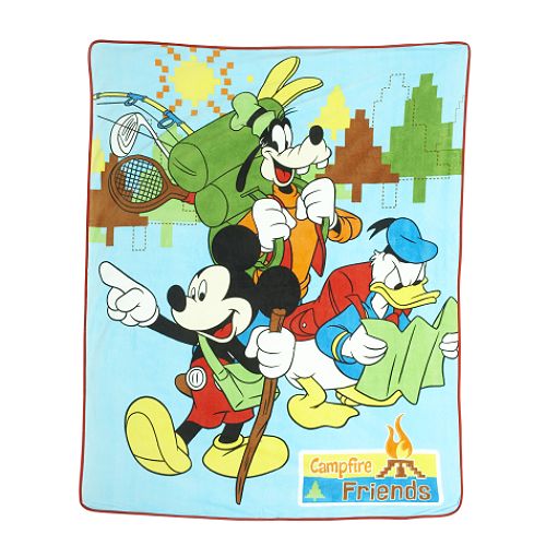 Disney Mickey Mouse Camping Buddies Micro Fleece Blanket