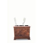 Blonder Home Classic Burl Toothbrush Holder